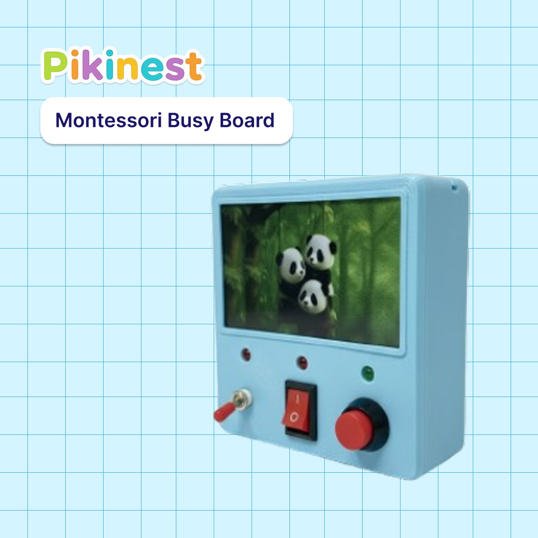 Montessori LED Switch Board Toy – Blue | Pikinest Busy Board