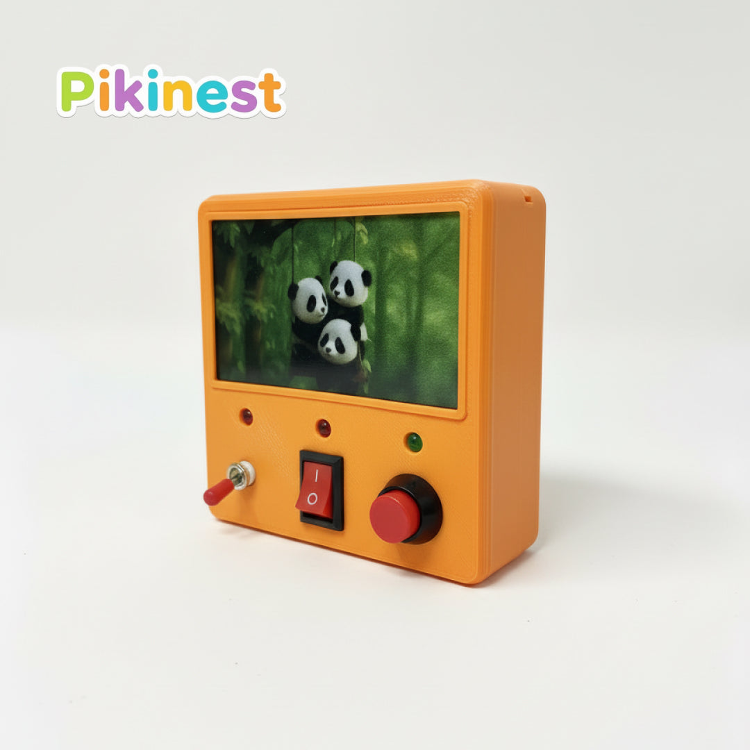 Orange Montessori Switch Board Toy | Pikinest LED Busy Board
