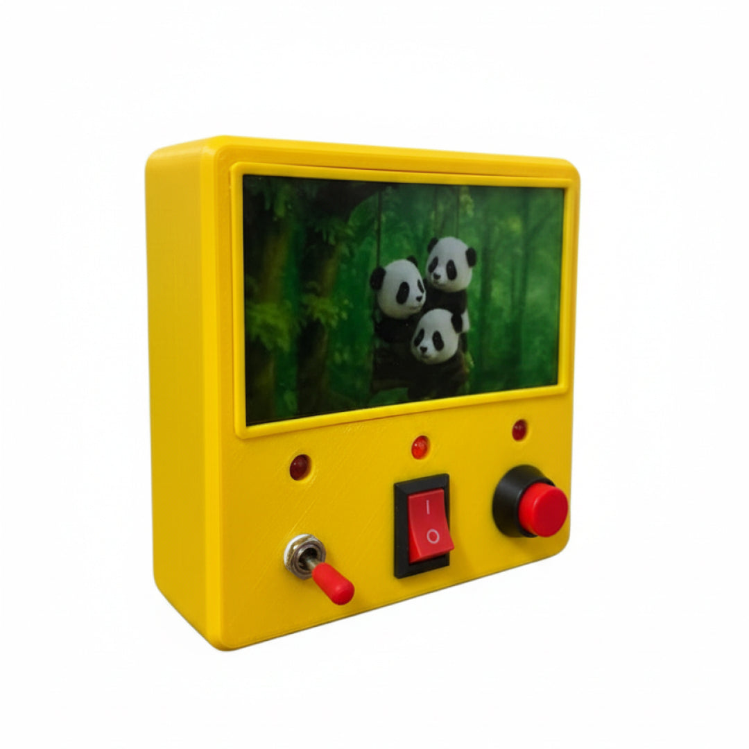 Yellow LED Montessori Busy Board | Pikinest Sensory Switch Toy